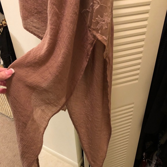 Truth NYC Asymmetrical Scarf Hem Chiffon Blouse - Picture 4 of 8